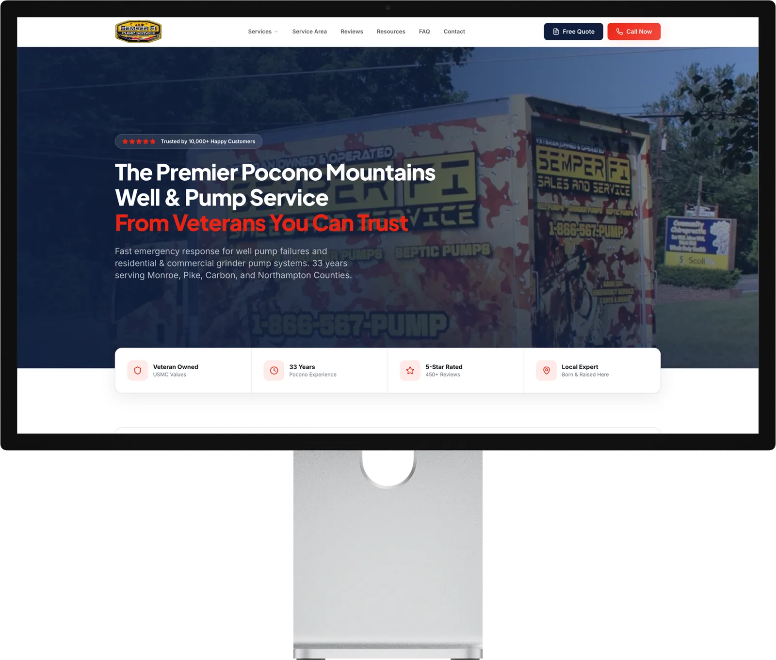 Semper Fi Pumps · Website Design