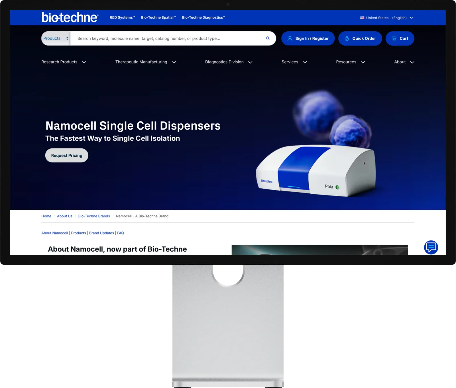 Namocell · Website Design