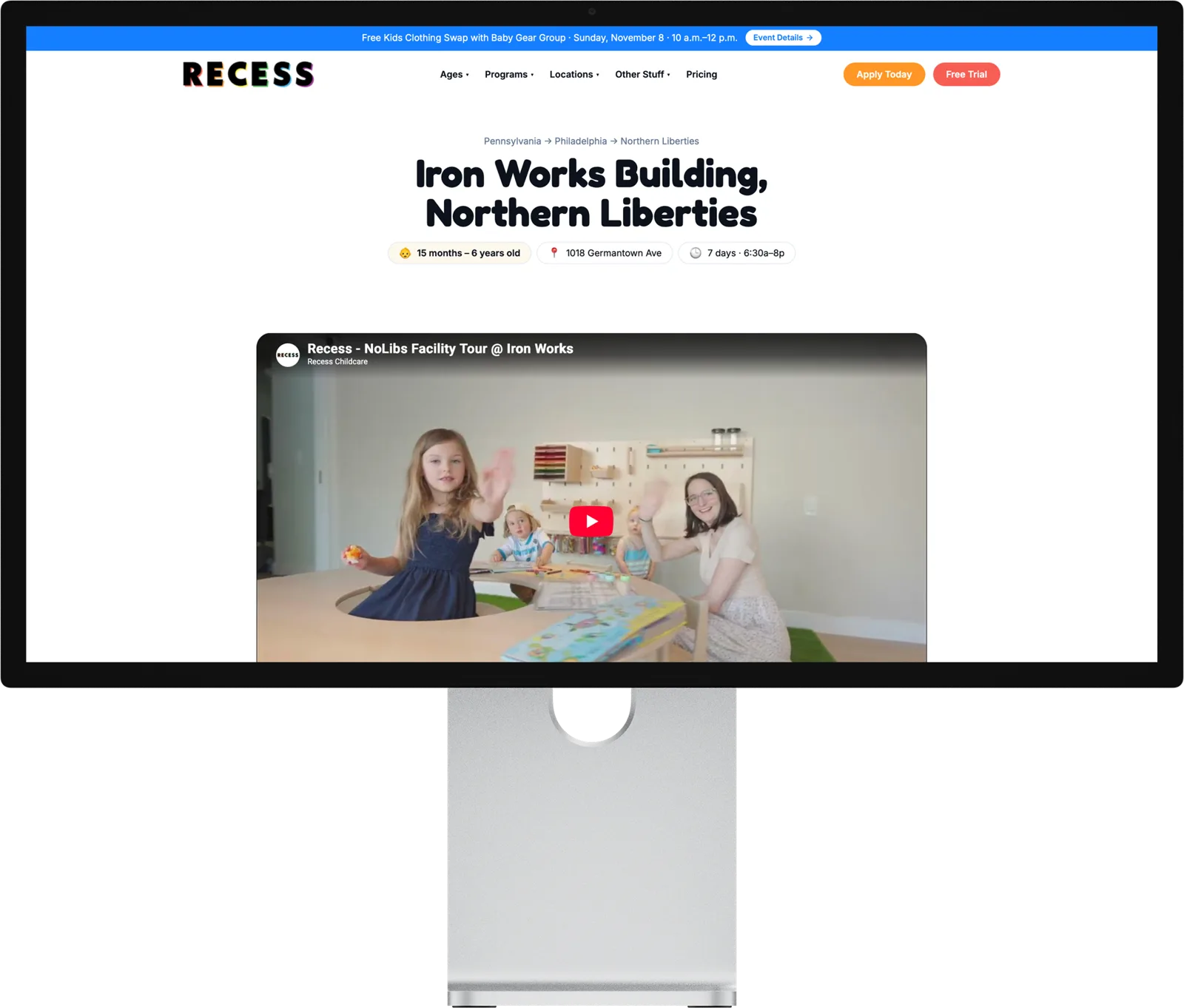 Recess · Website Design