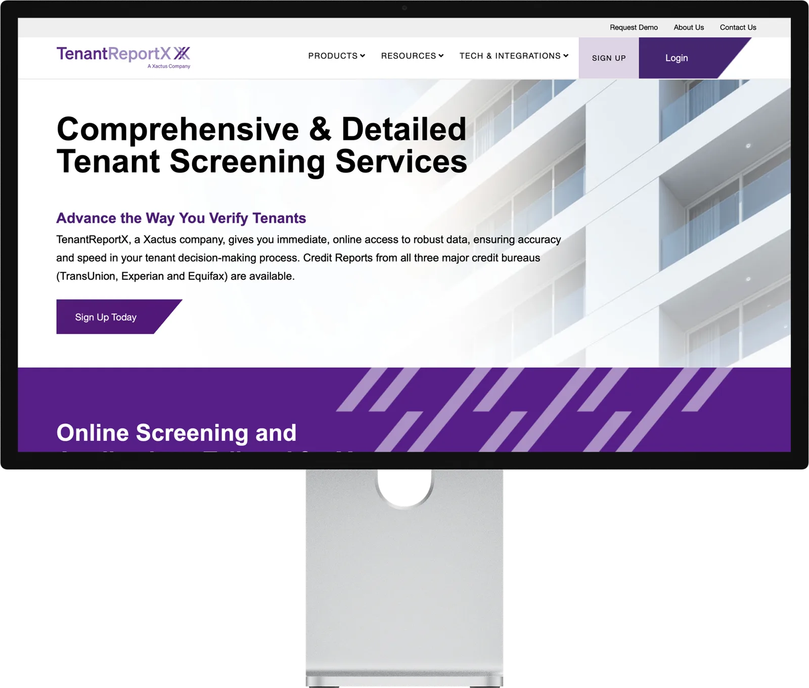 TenantReportX · Website Design