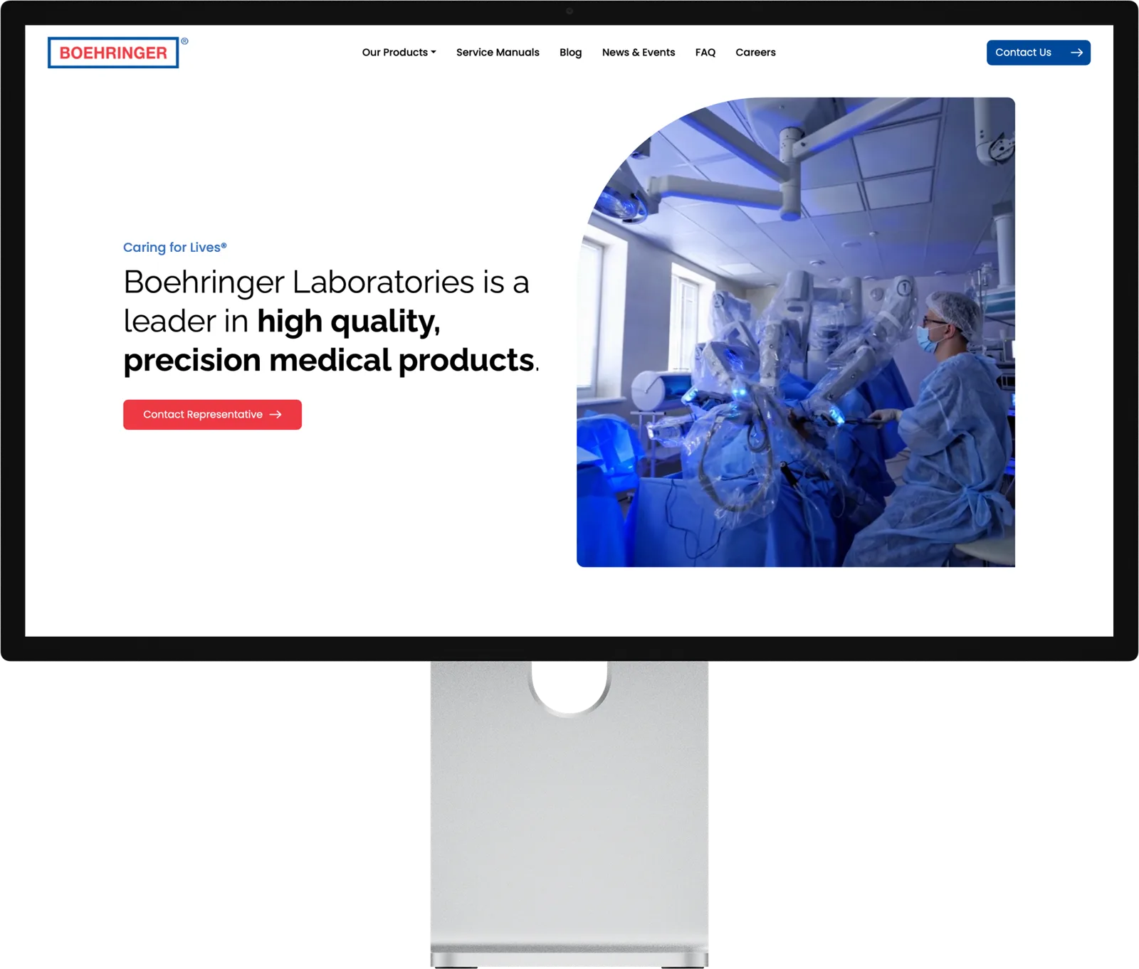 Boehringer Labs · Website Design