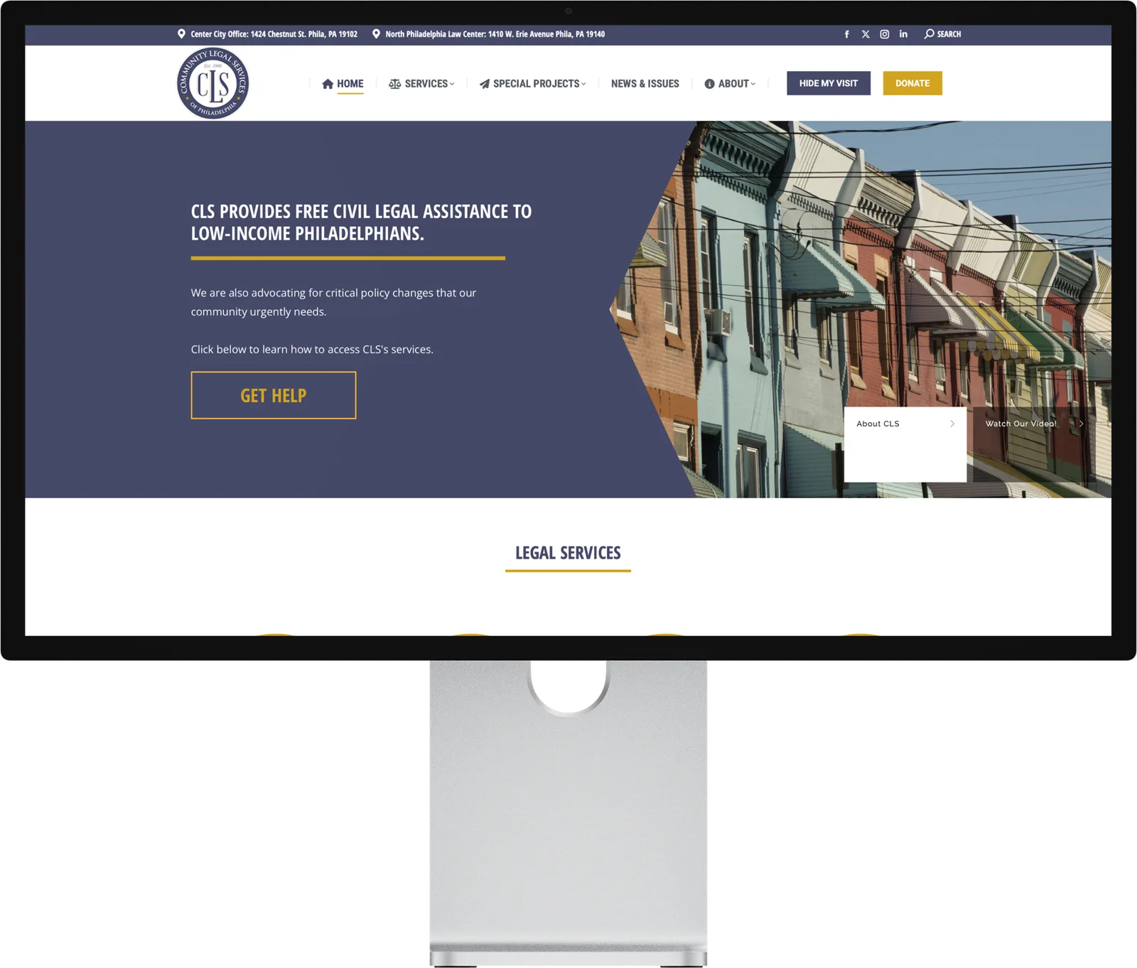 CLS of Philadelphia · Website Design