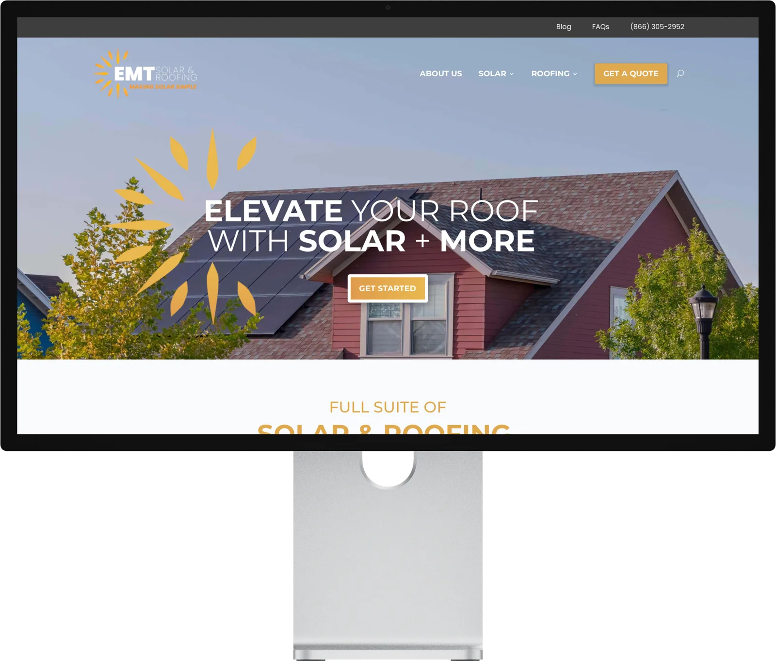 EMT Solar and Roofing · Website Design