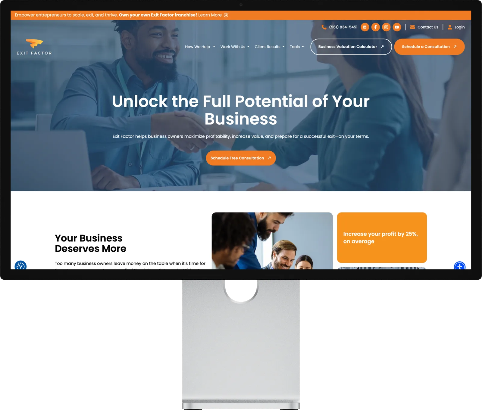Exit Factor · Website Design