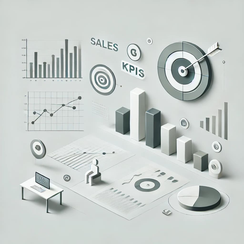 graphic for sales metrics and KPIs