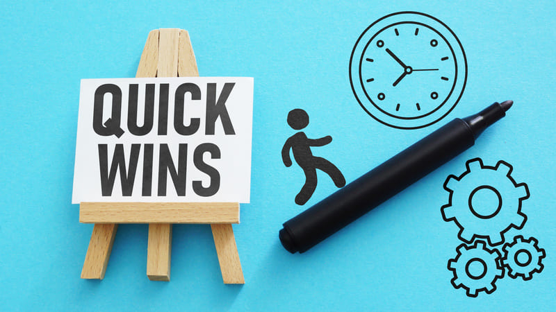 graphic for quick wins in business